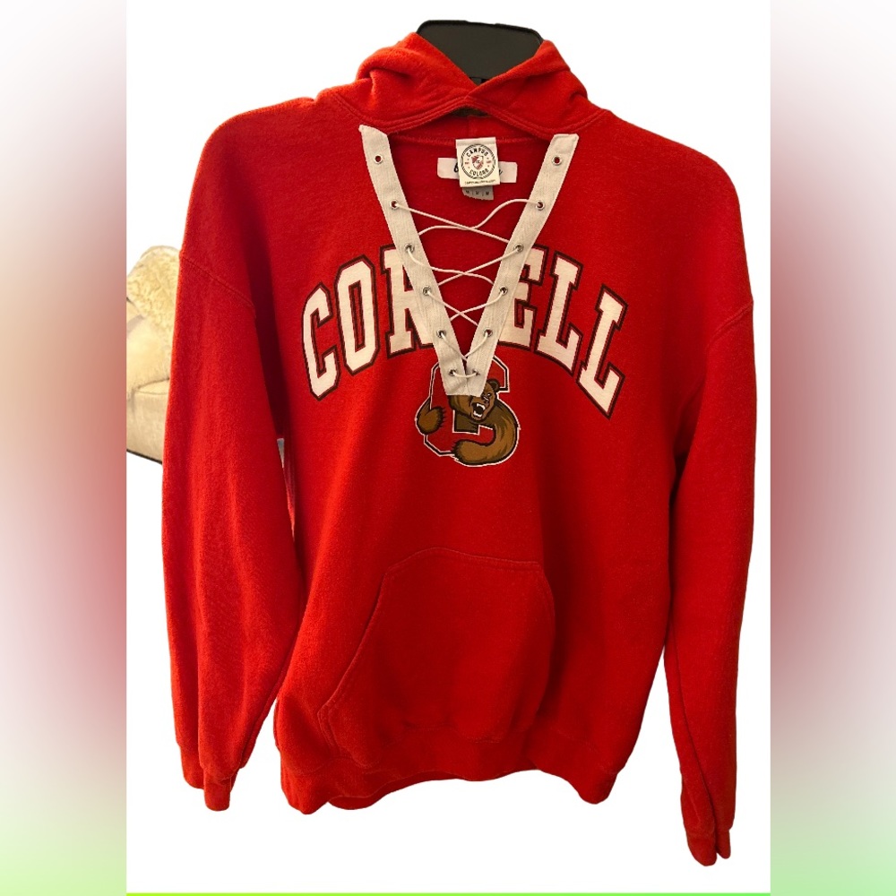 Cornell University Red Tie Up Sweatshirt